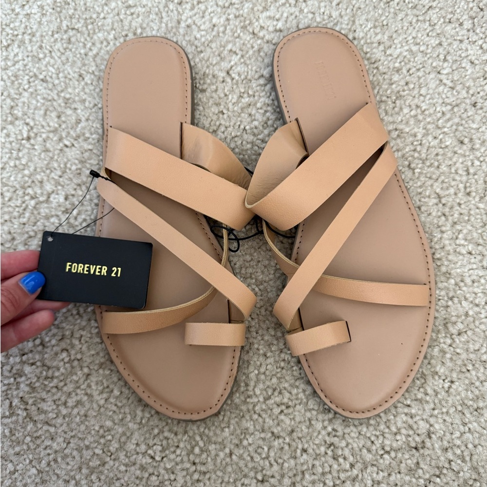 Forever 21 Tan Sandals Minimalist Design